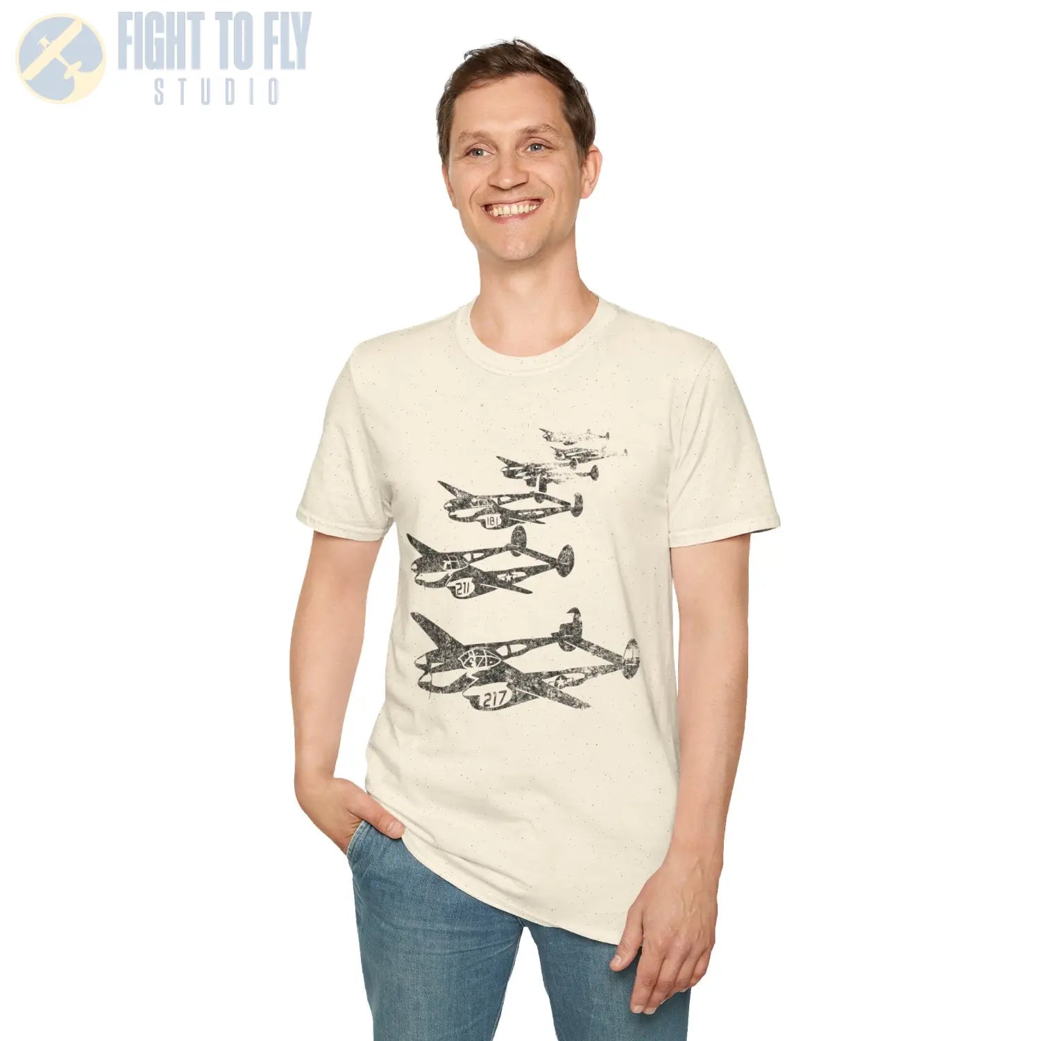 P-38 Lightning “Formation Flight” WWII T-Shirt - Pilot gifts - warbird t-shirt