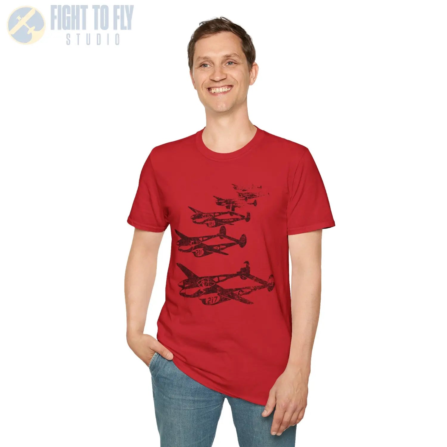 P-38 Lightning “Formation Flight” WWII T-Shirt - Pilot gifts - warbird t-shirt