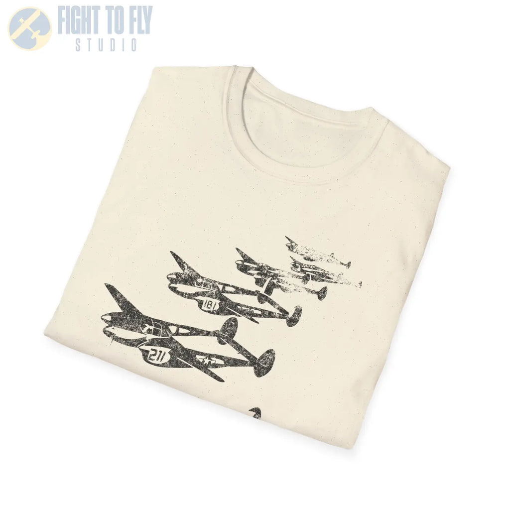 P-38 Lightning “Formation Flight” WWII T-Shirt - Pilot gifts - warbird t-shirt