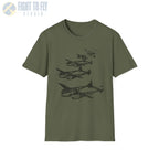 P-38 Lightning “Formation Flight” WWII T-Shirt - Pilot gifts - warbird t-shirt
