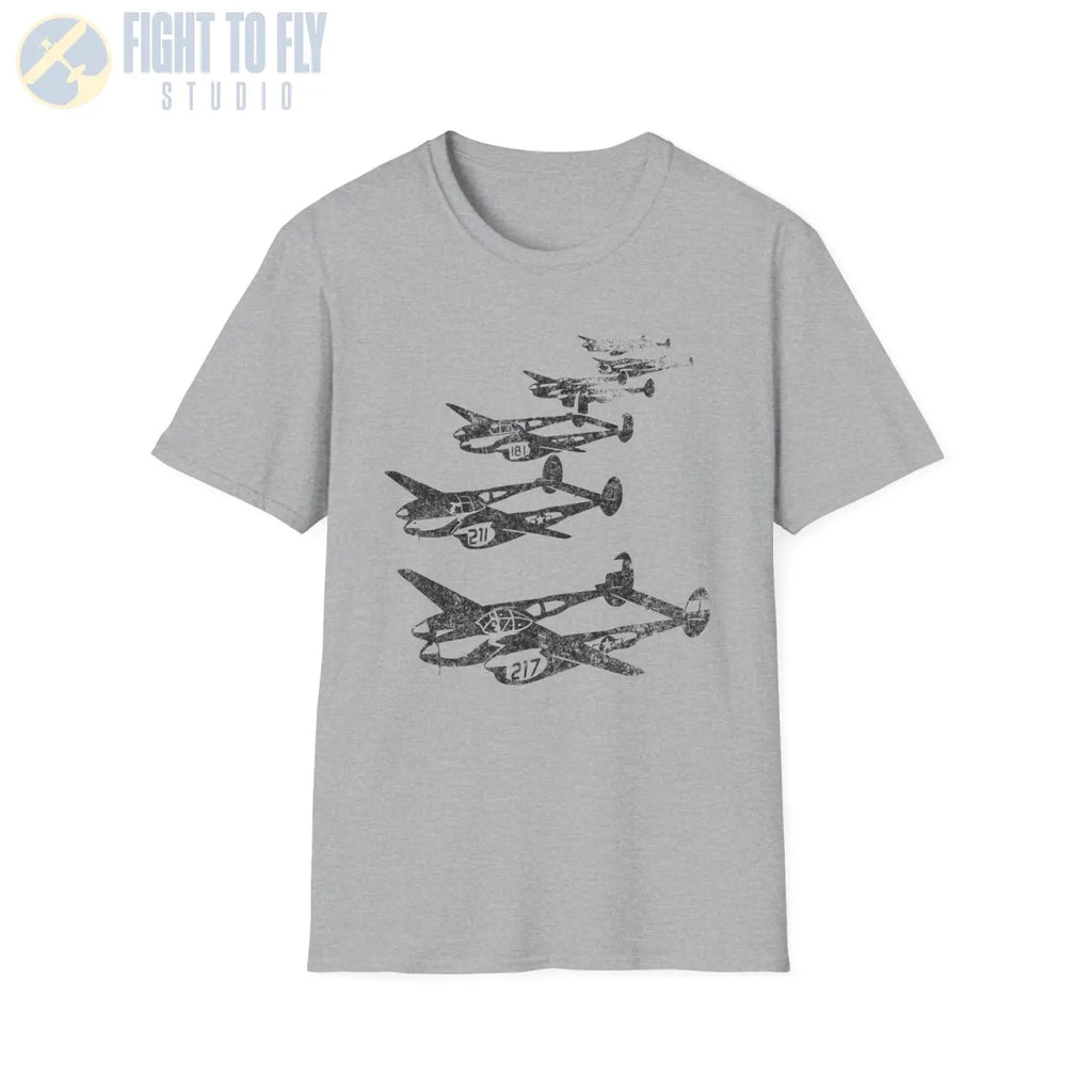 P-38 Lightning “Formation Flight” WWII T-Shirt - Pilot gifts - warbird t-shirt