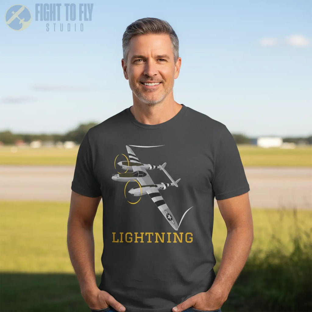 P-38 Lightning Premium T-Shirt - Pilot gifts - WWII warbird t-shirt