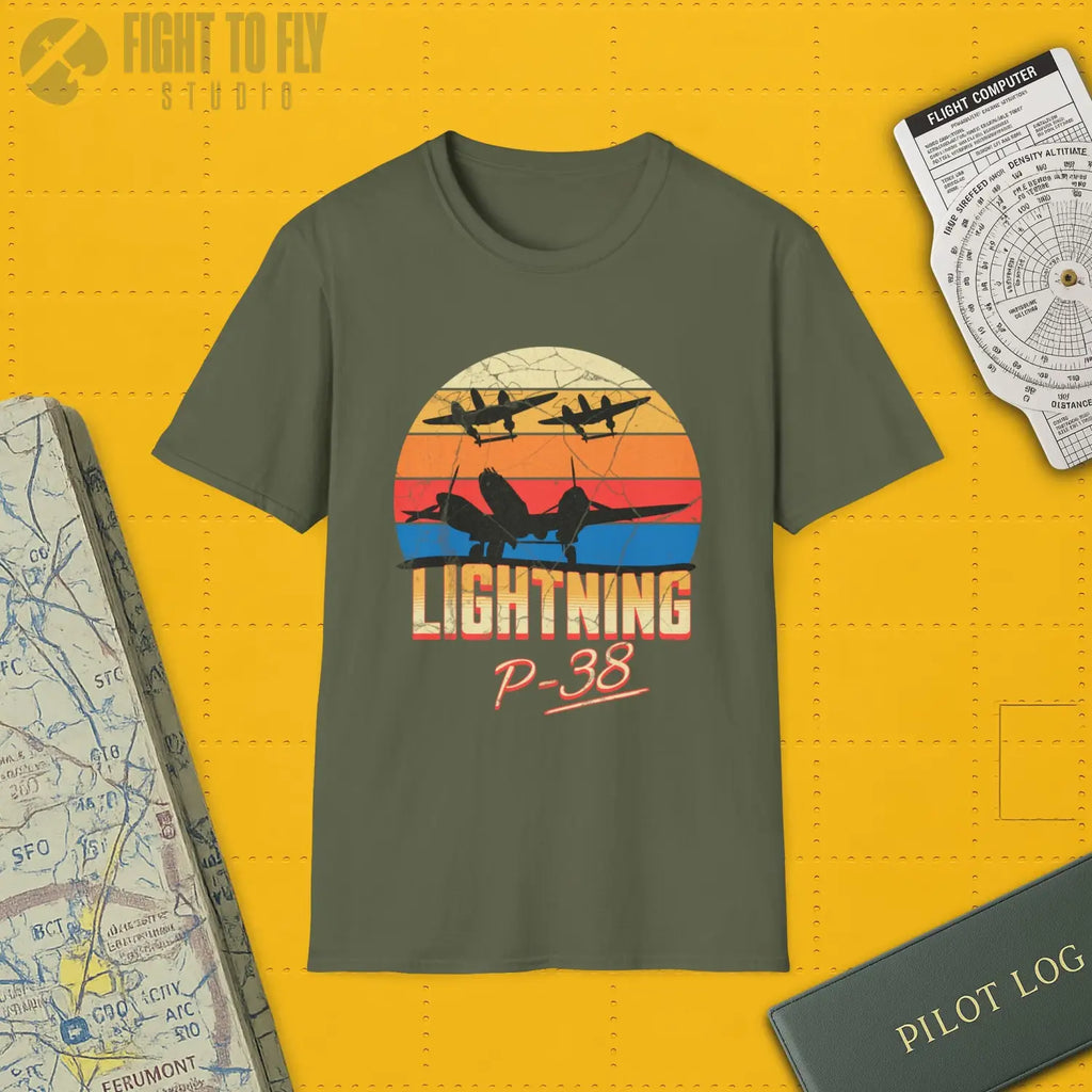 P-38 Lightning Premium T-Shirt - Pilot gifts - WWII warbird t-shirt