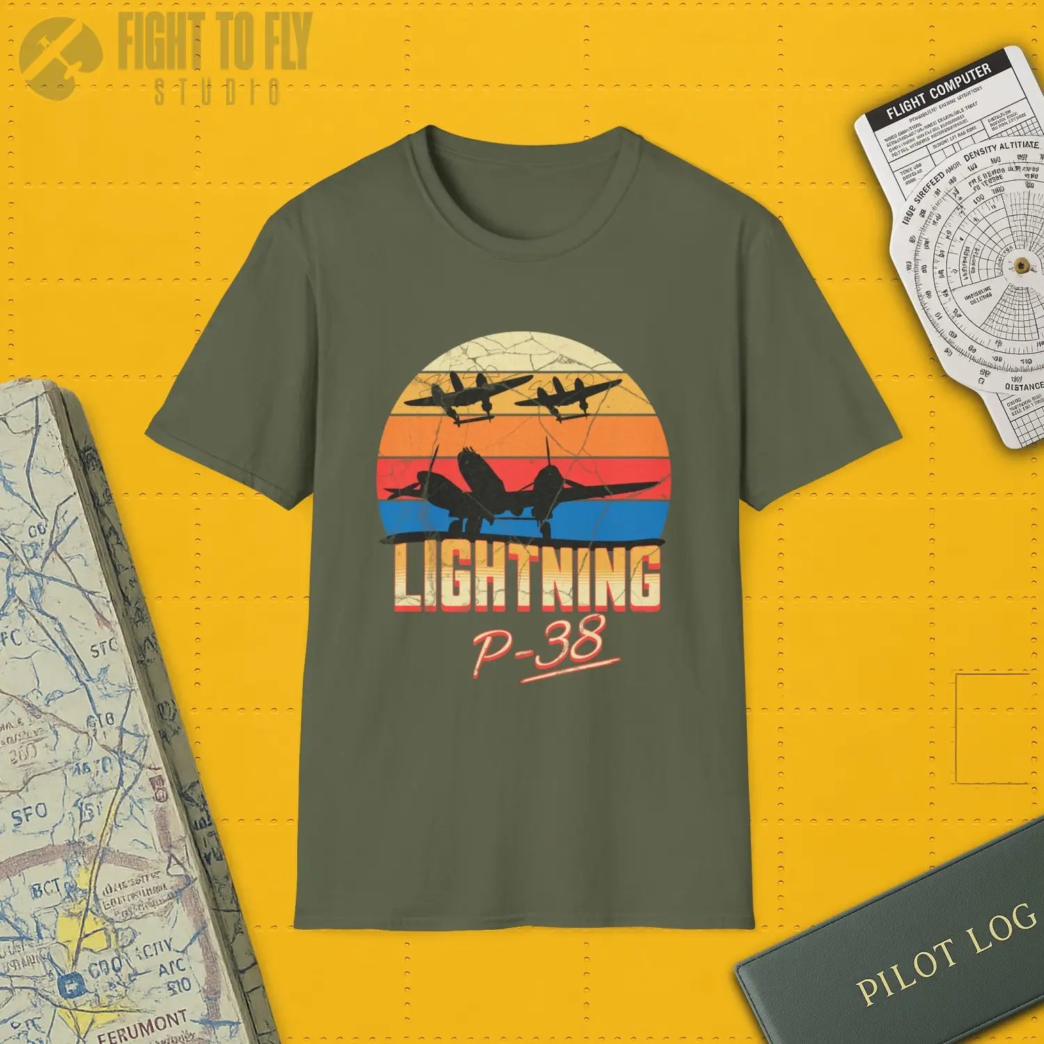 P-38 Lightning Premium T-Shirt - Pilot gifts - WWII warbird t-shirt