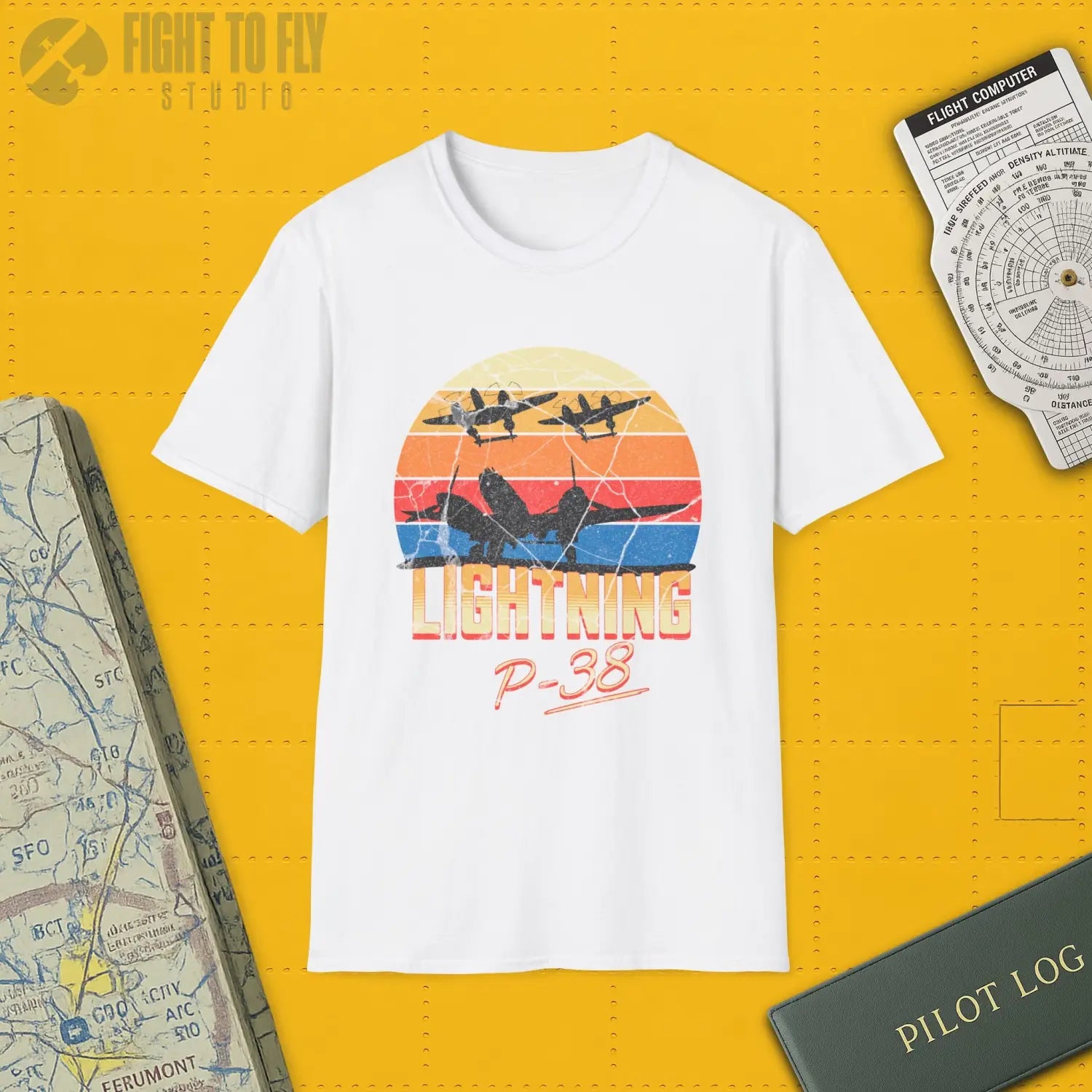 P-38 Lightning Premium T-Shirt - Pilot gifts - WWII warbird t-shirt