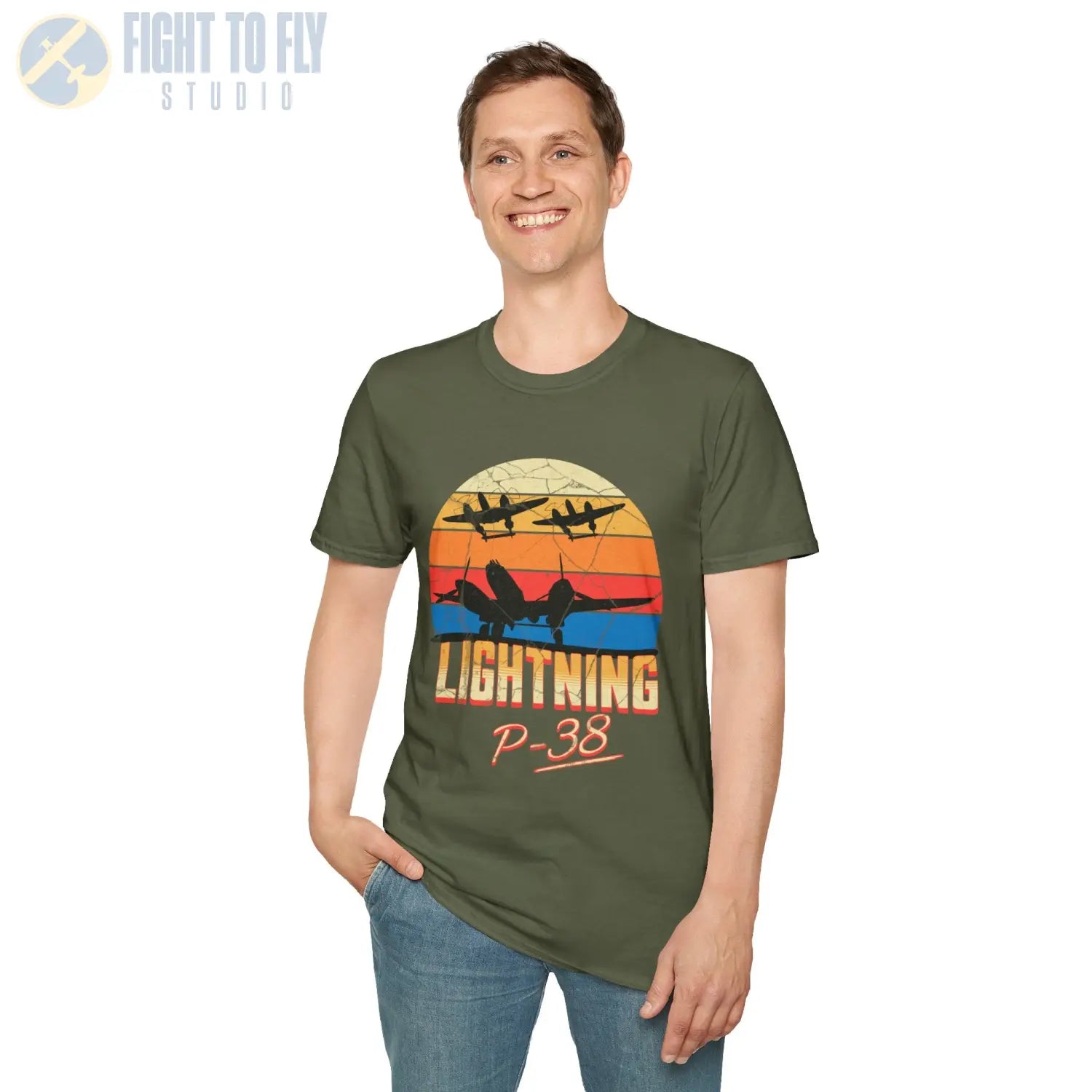 P-38 Lightning Premium T-Shirt - Pilot gifts - WWII warbird t-shirt