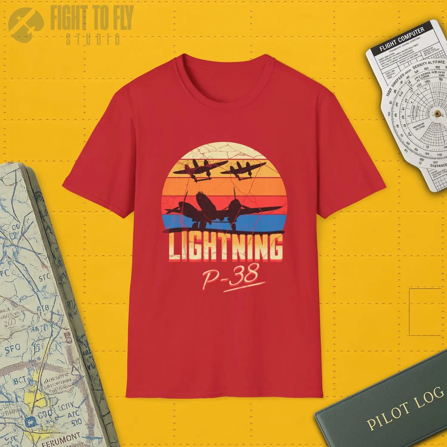 P-38 Lightning Premium T-Shirt - Pilot gifts - WWII warbird t-shirt