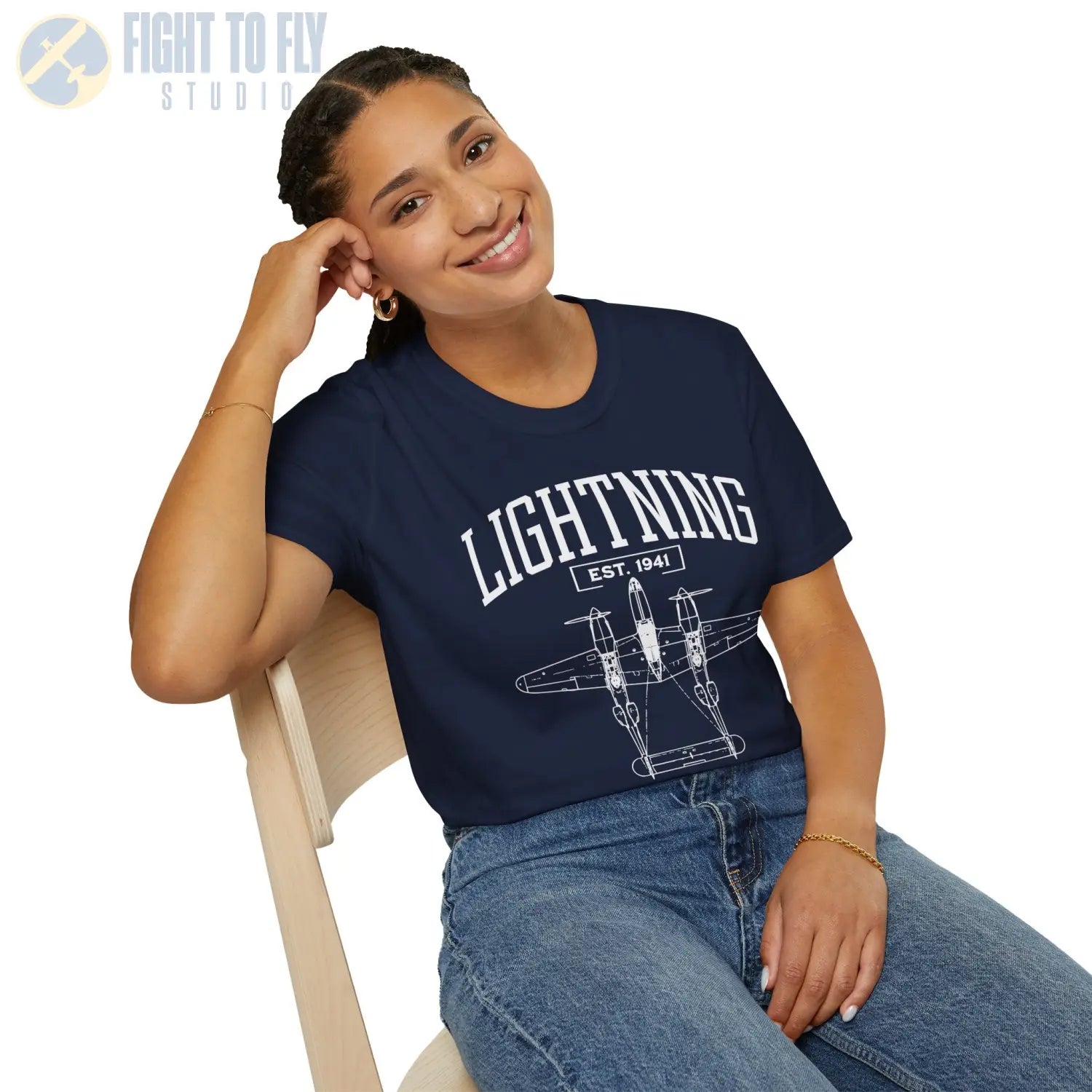 P-38 Lightning - T-Shirt - Pilot gifts - WWII warbird t-shirt