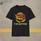 P-38 Lightning “Retro Heritage” WWII T-Shirt - Pilot gifts - warbird t-shirt