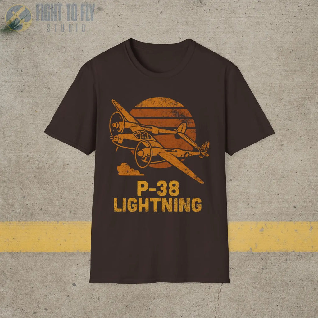P-38 Lightning “Retro Heritage” WWII T-Shirt - Pilot gifts - warbird t-shirt