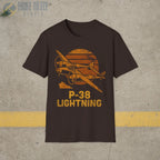 P-38 Lightning “Retro Heritage” WWII T-Shirt - Pilot gifts - warbird t-shirt