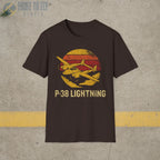 P-38 Lightning “Retro Heritage” WWII T-Shirt - Pilot gifts - warbird t-shirt