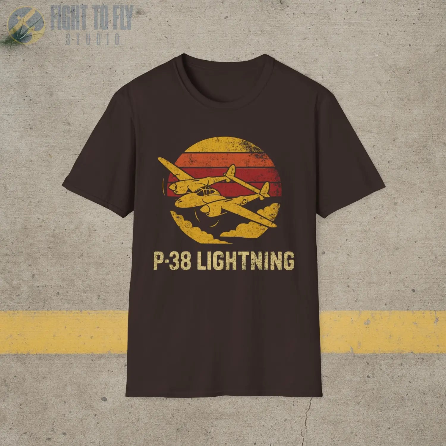 P-38 Lightning “Retro Heritage” WWII T-Shirt - Pilot gifts - warbird t-shirt