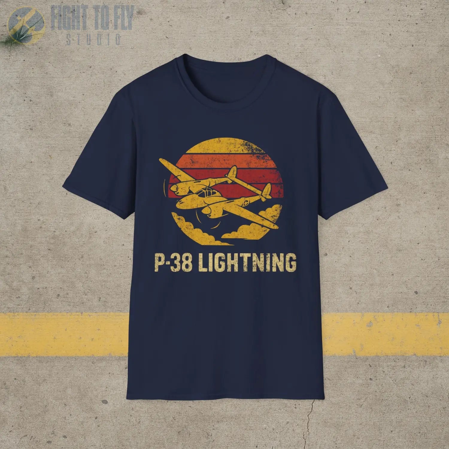 P-38 Lightning “Retro Heritage” WWII T-Shirt - Pilot gifts - warbird t-shirt