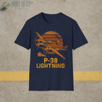 P-38 Lightning “Retro Heritage” WWII T-Shirt - Pilot gifts - warbird t-shirt