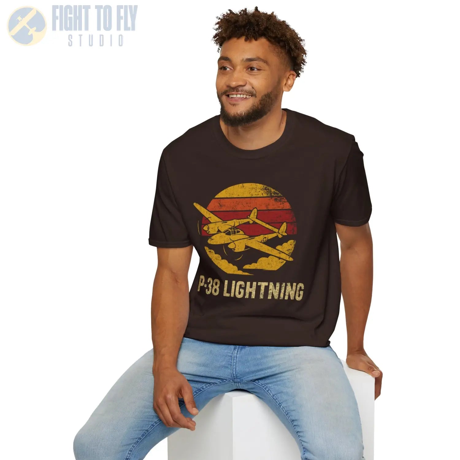 P-38 Lightning “Retro Heritage” WWII T-Shirt - Pilot gifts - warbird t-shirt
