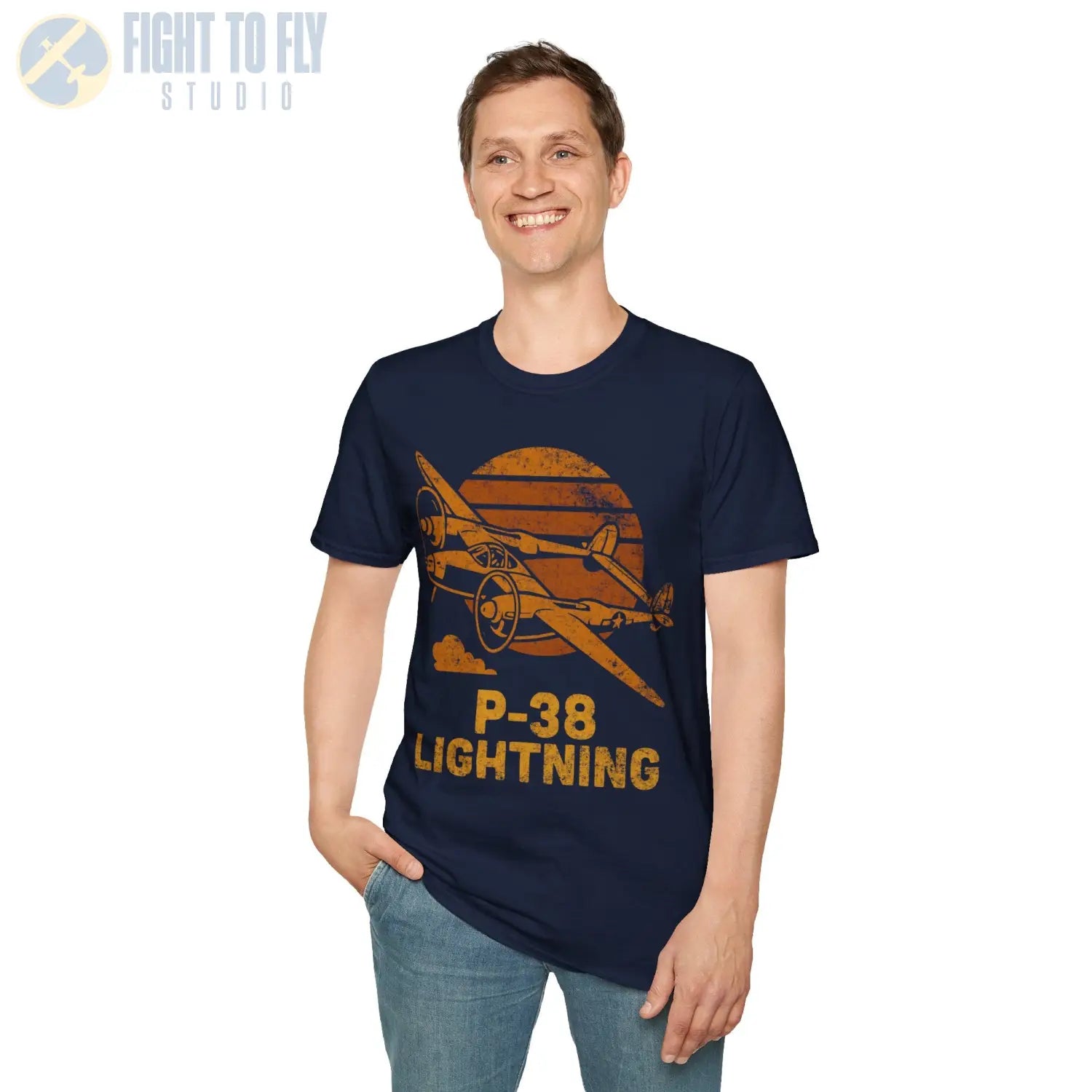 P-38 Lightning “Retro Heritage” WWII T-Shirt - Pilot gifts - warbird t-shirt