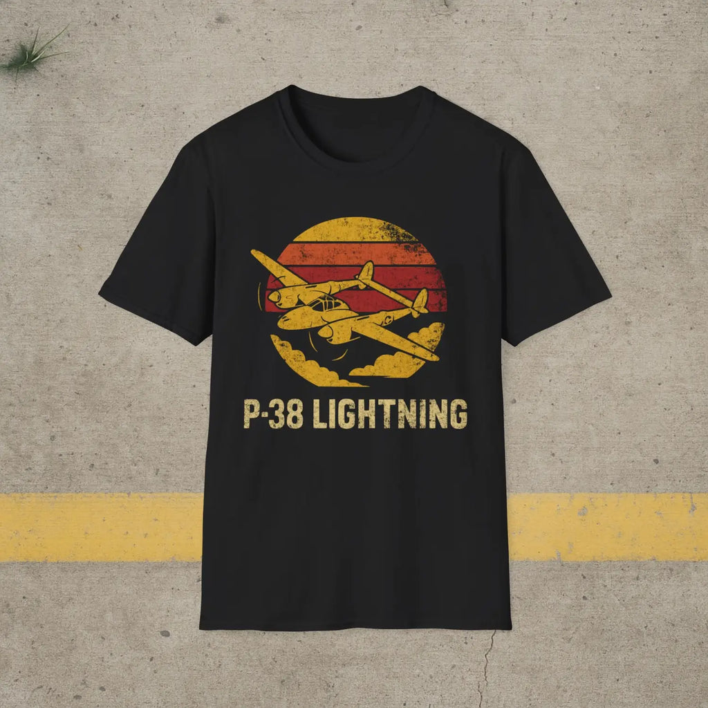 P-38 Lightning “Retro Heritage” WWII T-Shirt - Pilot gifts - warbird t-shirt