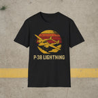 P-38 Lightning “Retro Heritage” WWII T-Shirt - Pilot gifts - warbird t-shirt