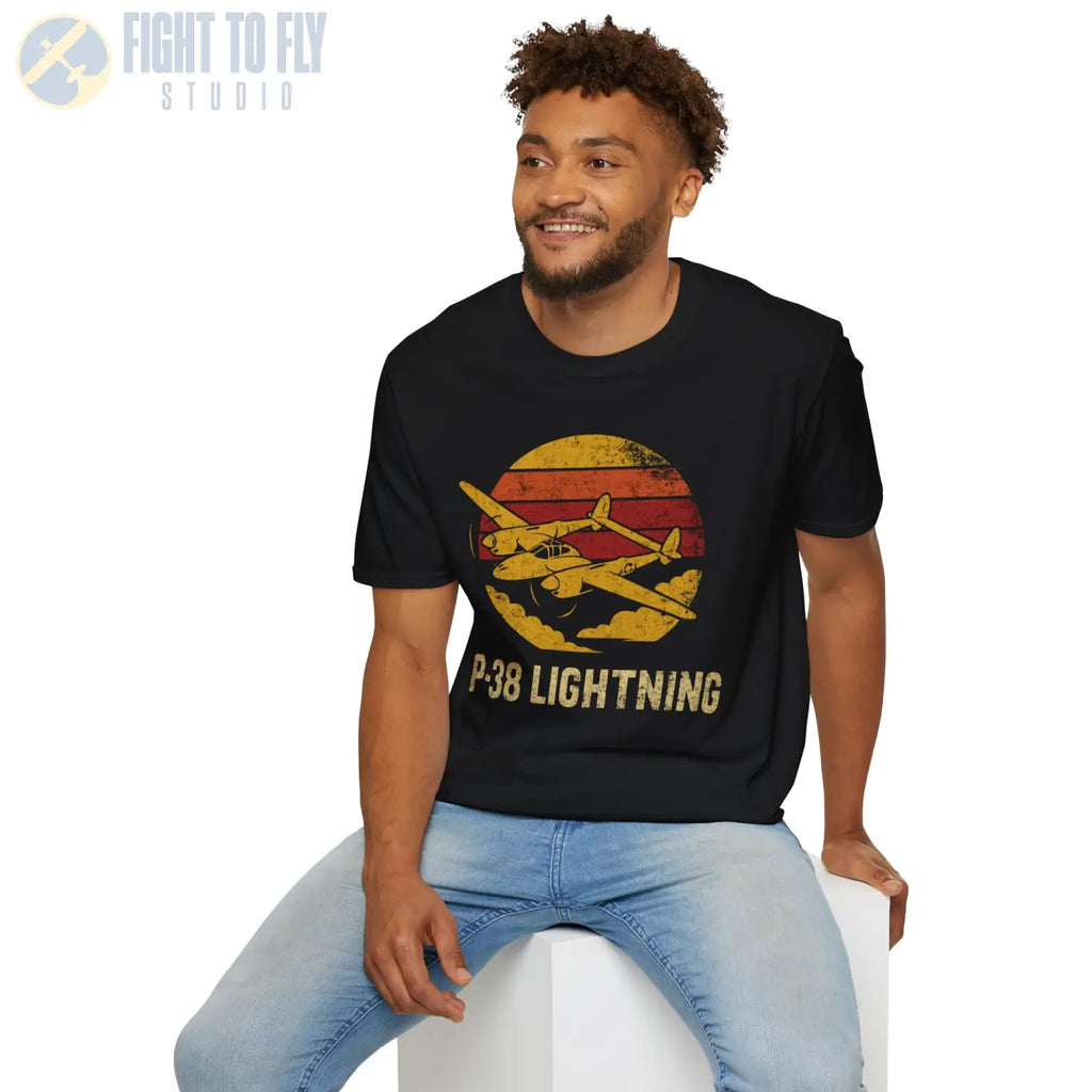 P-38 Lightning “Retro Heritage” WWII T-Shirt - Pilot gifts - warbird t-shirt