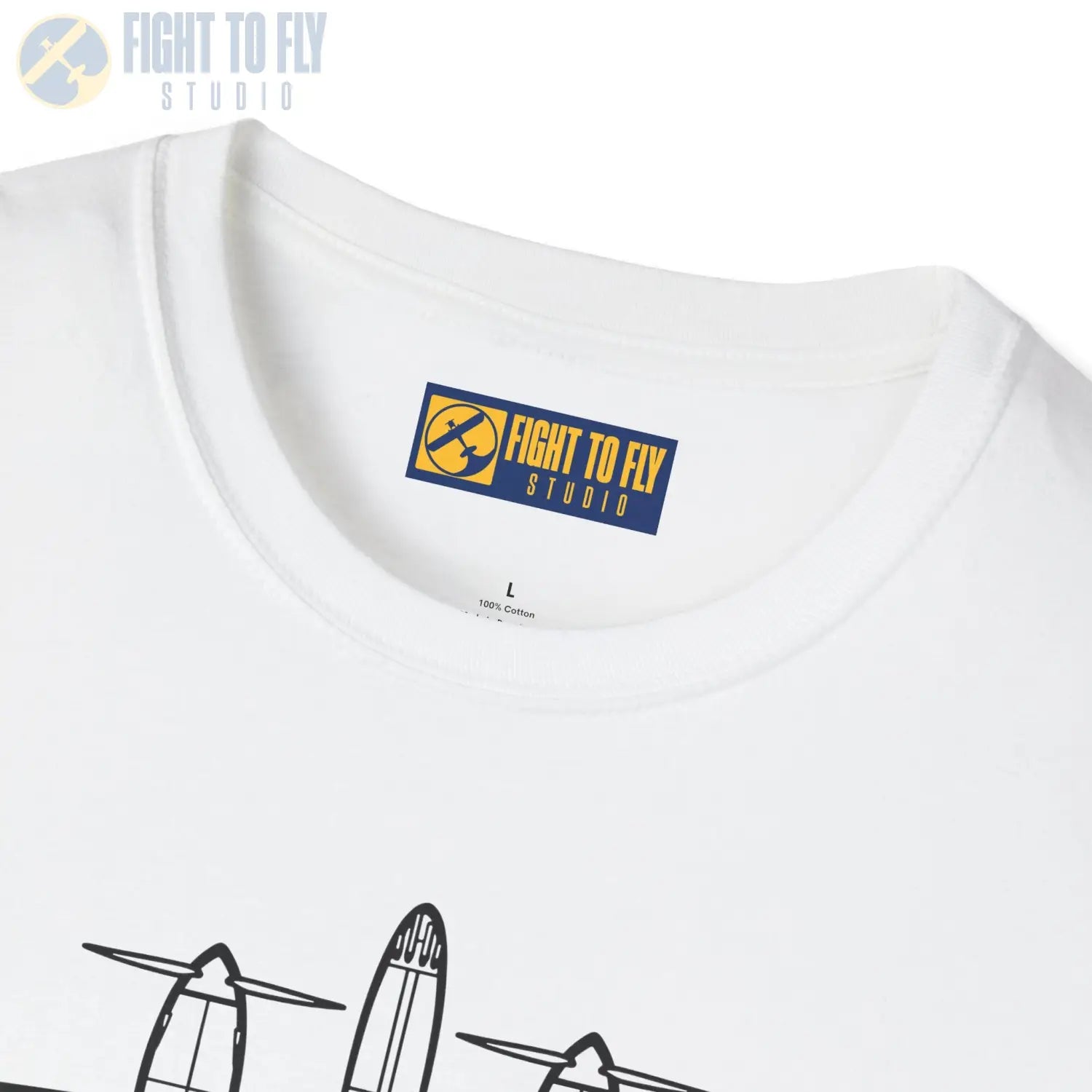 P-38 Lightning Top View T-Shirt - Pilot gifts - WWII warbird t-shirt