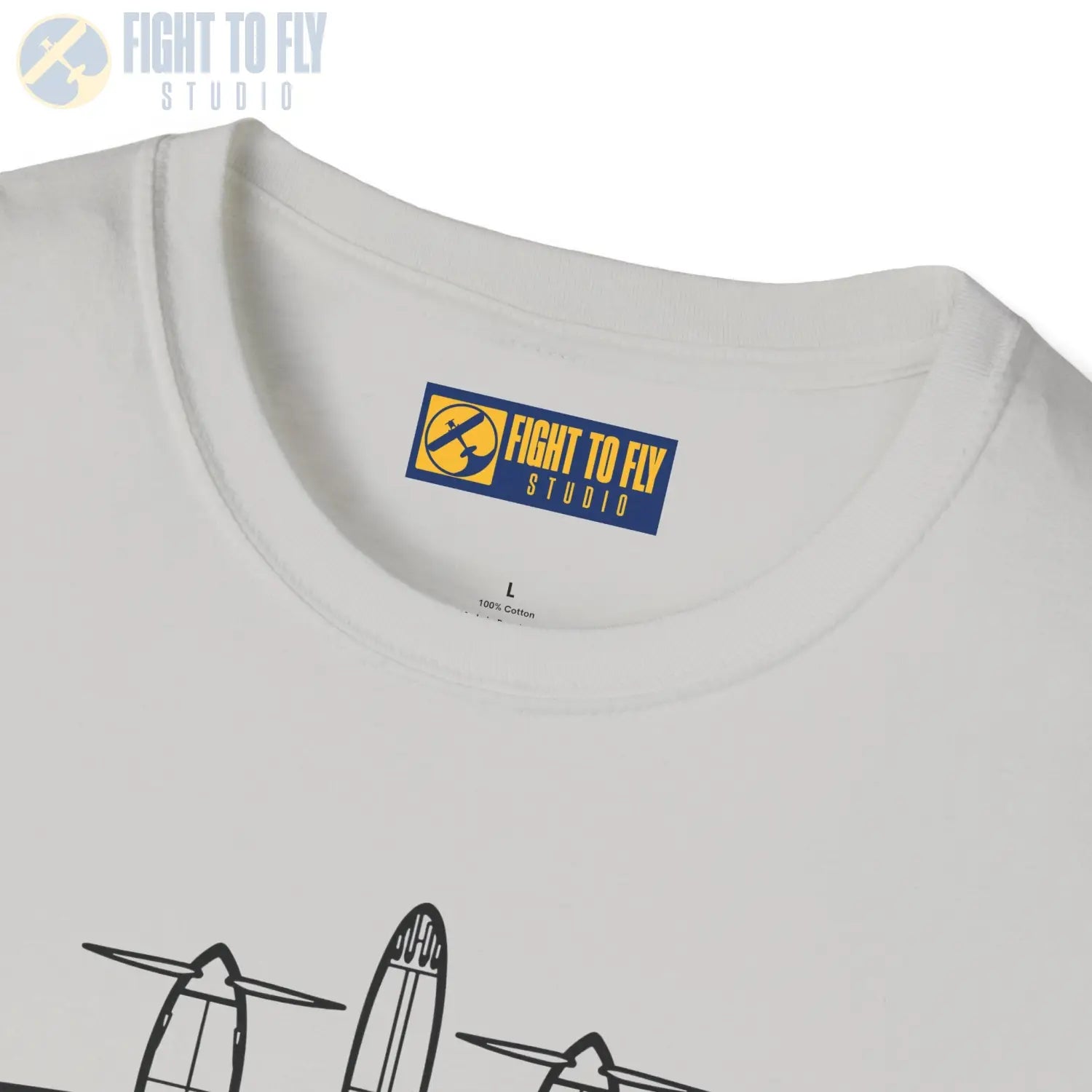 P-38 Lightning Top View T-Shirt - Pilot gifts - WWII warbird t-shirt