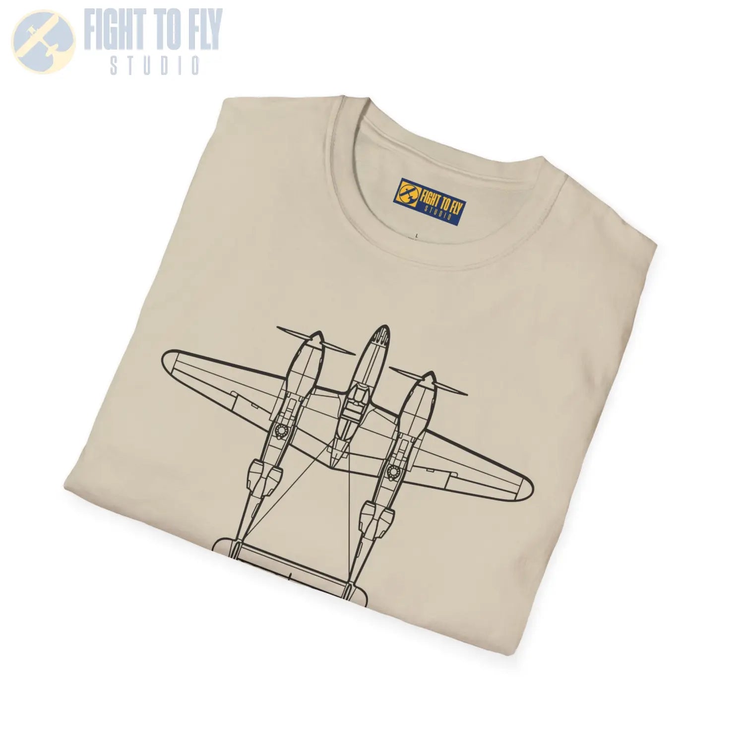 P-38 Lightning Top View T-Shirt - Pilot gifts - WWII warbird t-shirt