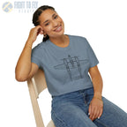 P-38 Lightning Top View T-Shirt - Pilot gifts - WWII warbird t-shirt
