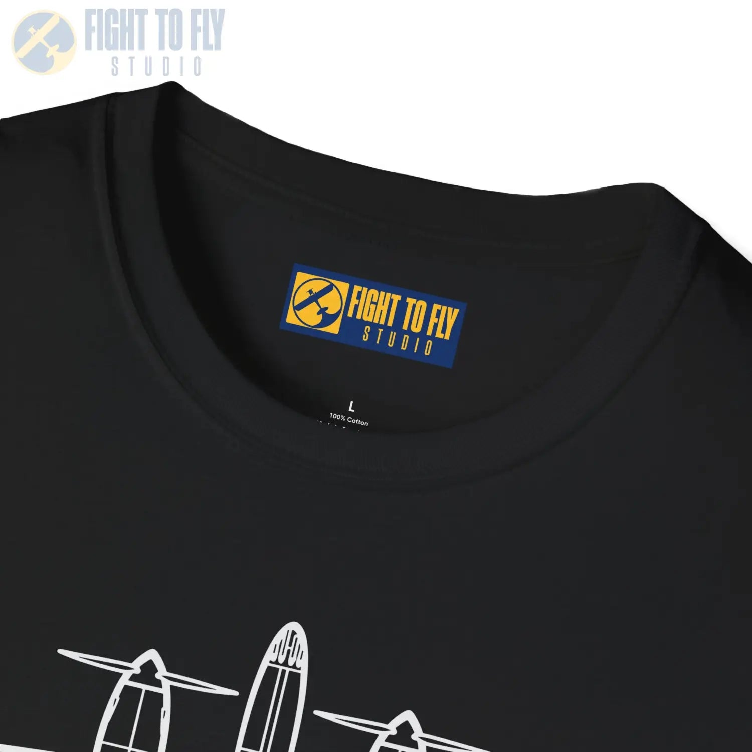 P-38 Lightning Top View T-Shirt - Pilot gifts - WWII warbird t-shirt