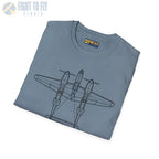 P-38 Lightning Top View T-Shirt - Pilot gifts - WWII warbird t-shirt