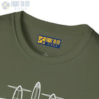 P-38 Lightning Top View T-Shirt - Pilot gifts - WWII warbird t-shirt