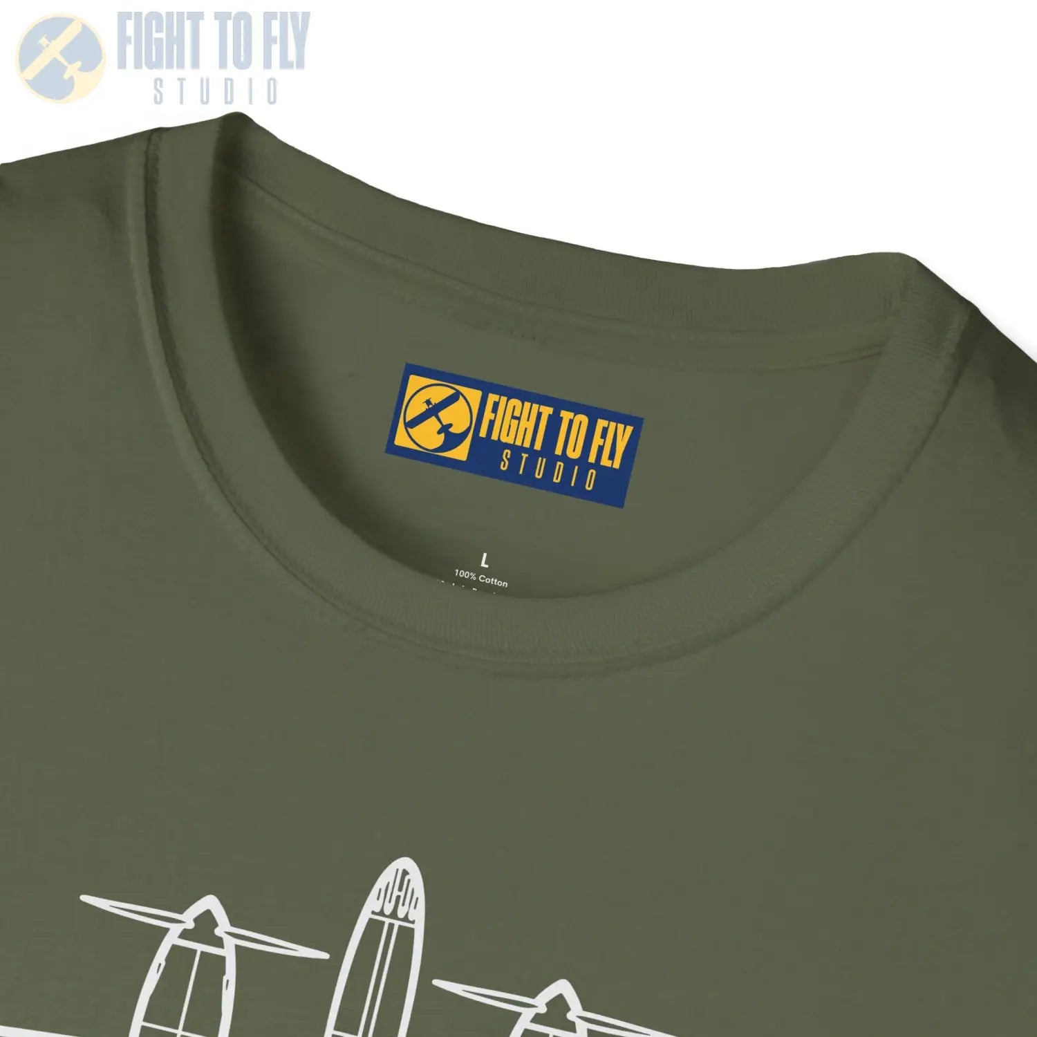 P-38 Lightning Top View T-Shirt - Pilot gifts - WWII warbird t-shirt