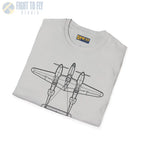 P-38 Lightning Top View T-Shirt - Pilot gifts - WWII warbird t-shirt
