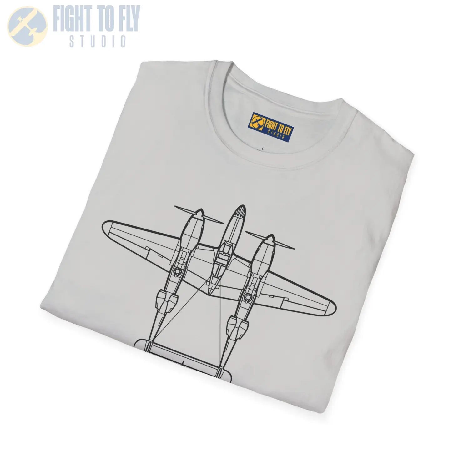 P-38 Lightning Top View T-Shirt - Pilot gifts - WWII warbird t-shirt