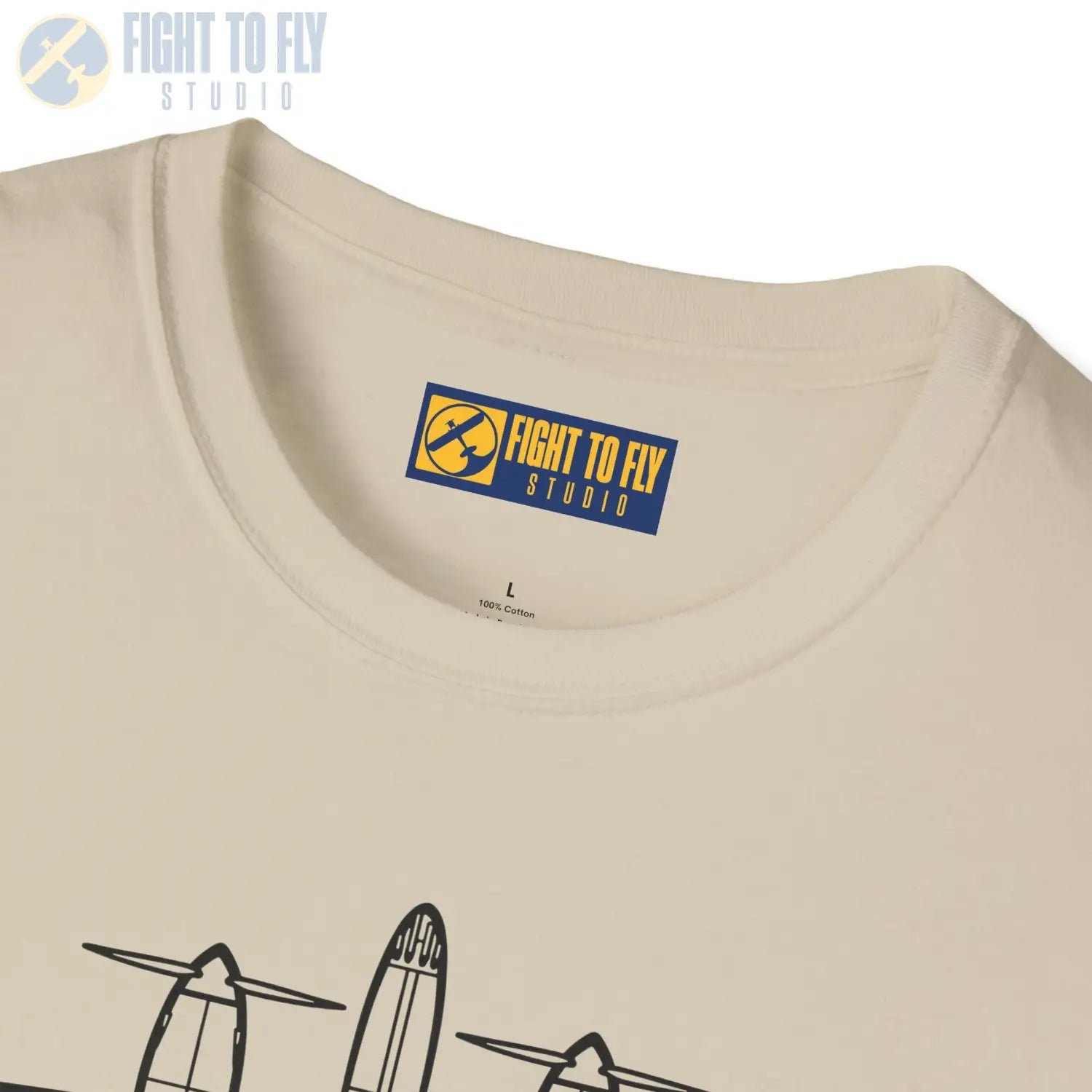 P-38 Lightning Top View T-Shirt - Pilot gifts - WWII warbird t-shirt