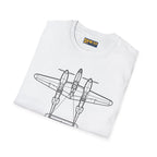 P-38 Lightning Top View T-Shirt - Pilot gifts - WWII warbird t-shirt