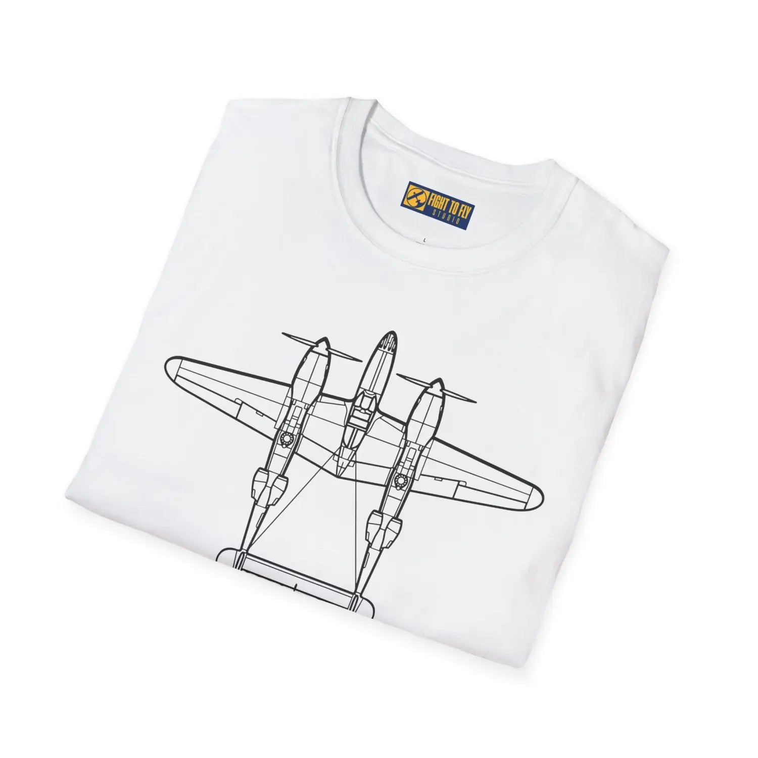 P-38 Lightning Top View T-Shirt - Pilot gifts - WWII warbird t-shirt