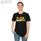 P-38 Lightning Side Profile T-Shirt - Pilot gifts - WWII warbird t-shirt