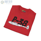 P-38 Lightning Side Profile T-Shirt - Pilot gifts - WWII warbird t-shirt