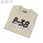 P-38 Lightning Side Profile T-Shirt - Pilot gifts - WWII warbird t-shirt