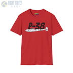 P-38 Lightning Side Profile T-Shirt - Pilot gifts - WWII warbird t-shirt