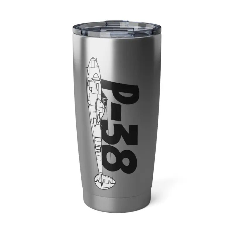 P-38 Tumbler – Twin Boom WWII Fighter Artwork - Mug - Pilot gifts - warbird t-shirt