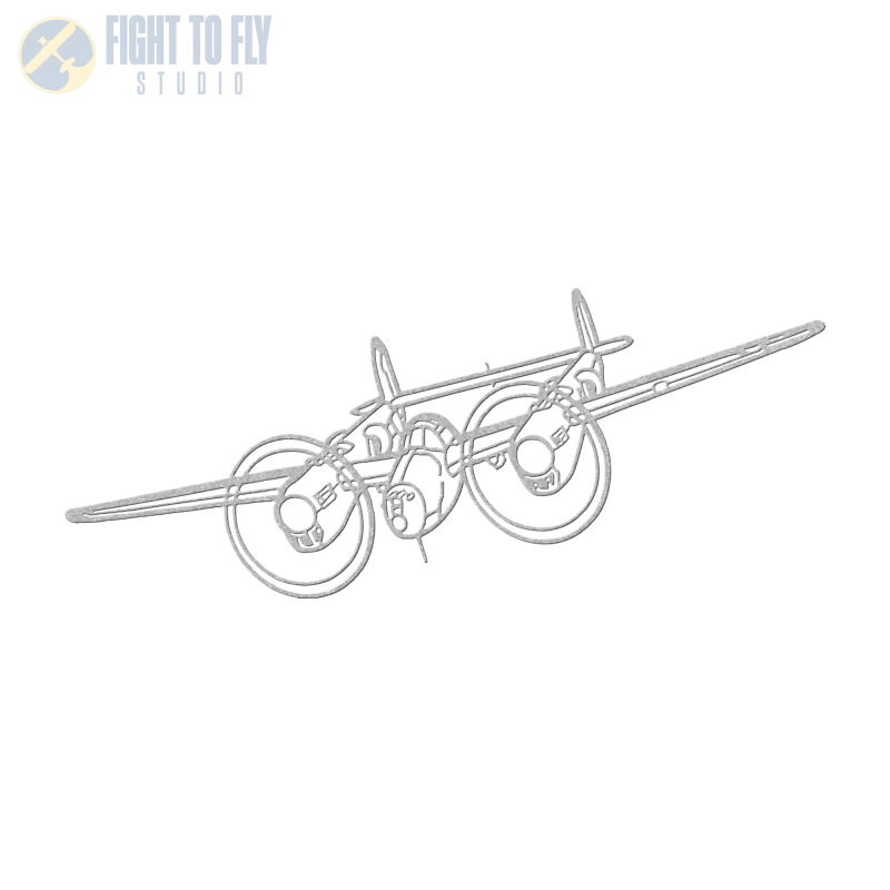 P-38J Die Cut Metal Wall Art - Sign - Pilot gifts - WWII warbird t-shirt
