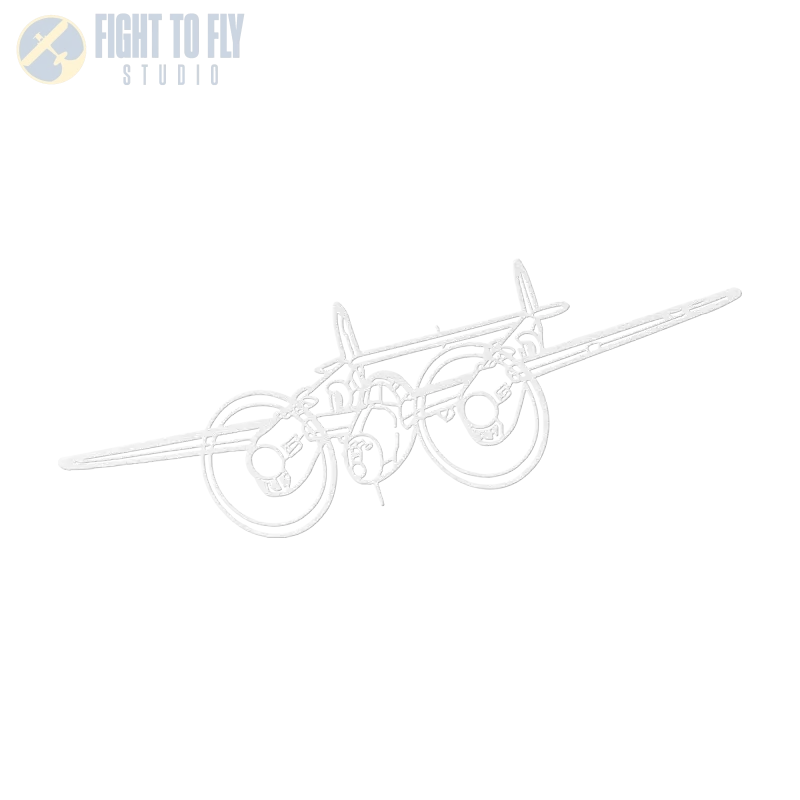 P-38J Die Cut Metal Wall Art - Sign - Pilot gifts - WWII warbird t-shirt