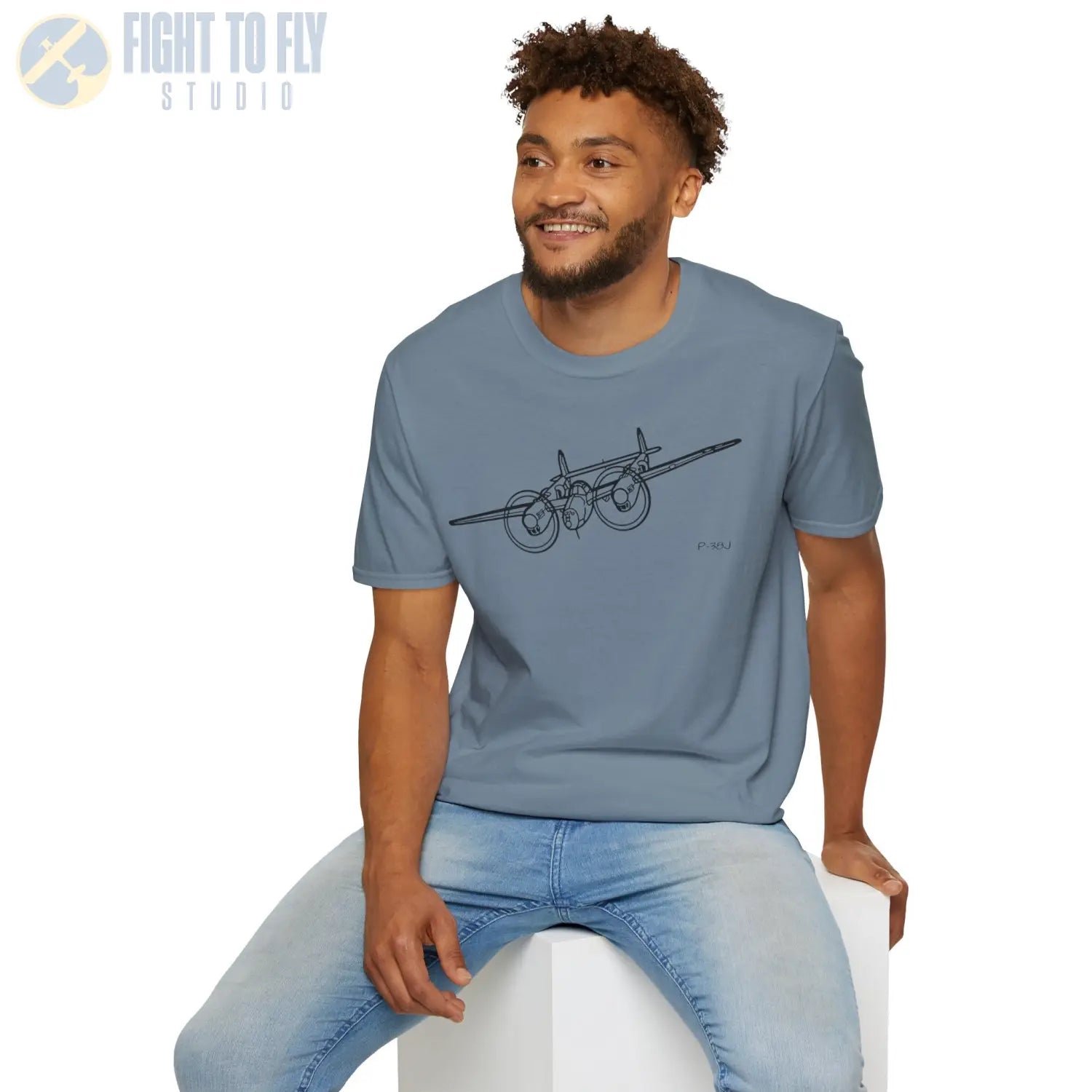 P-38J Lightning In-Flight T-Shirt - Pilot gifts - WWII warbird t-shirt