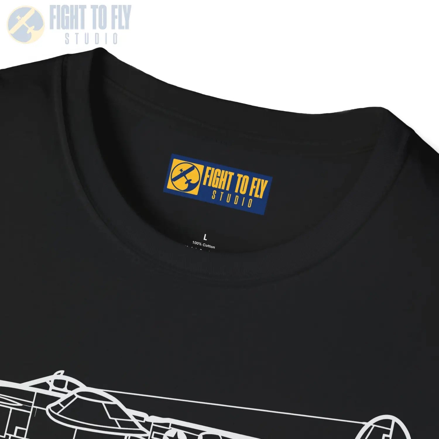P-38L Lightning Side View T-Shirt - Pilot gifts - WWII warbird t-shirt