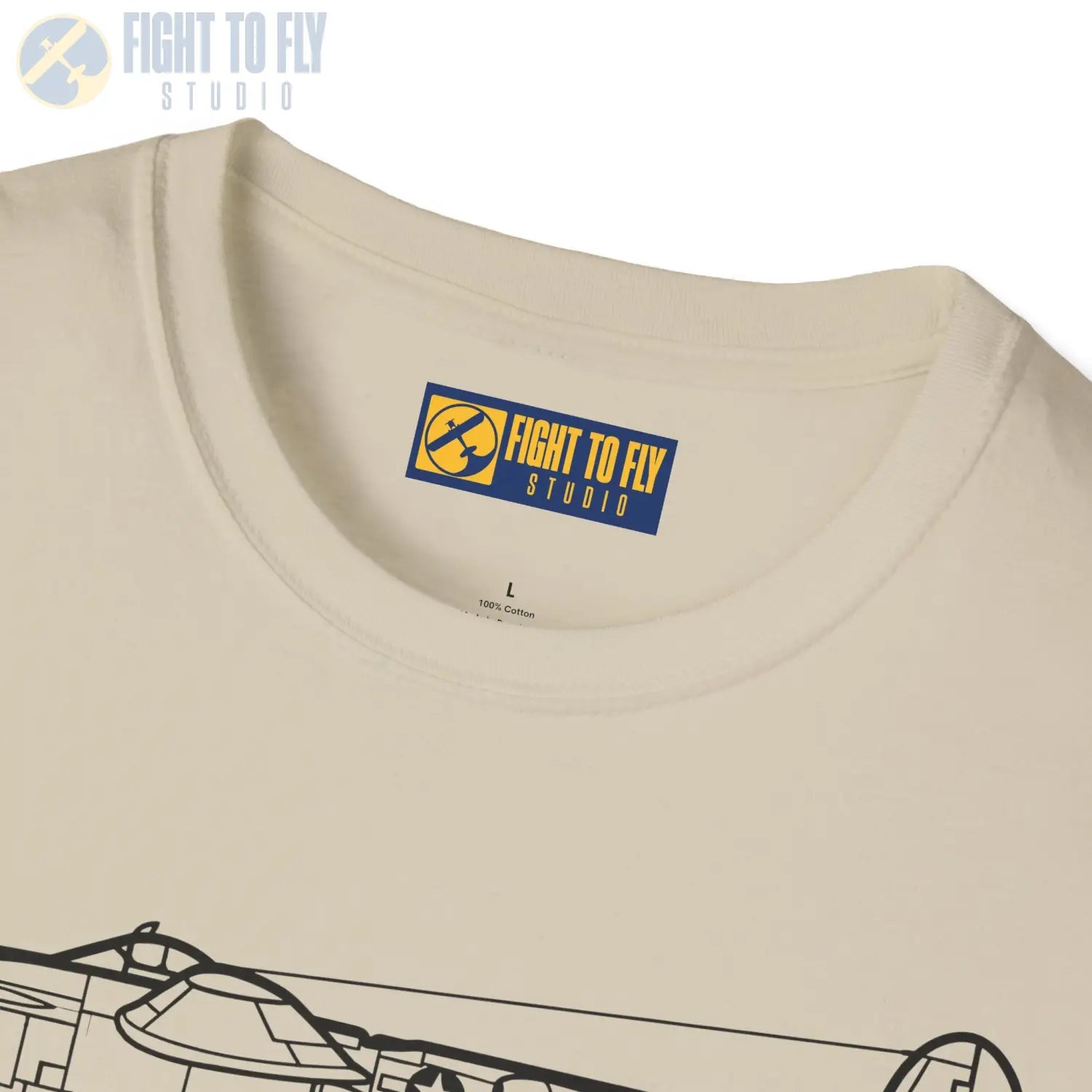 P-38L Lightning Side View T-Shirt - Pilot gifts - WWII warbird t-shirt