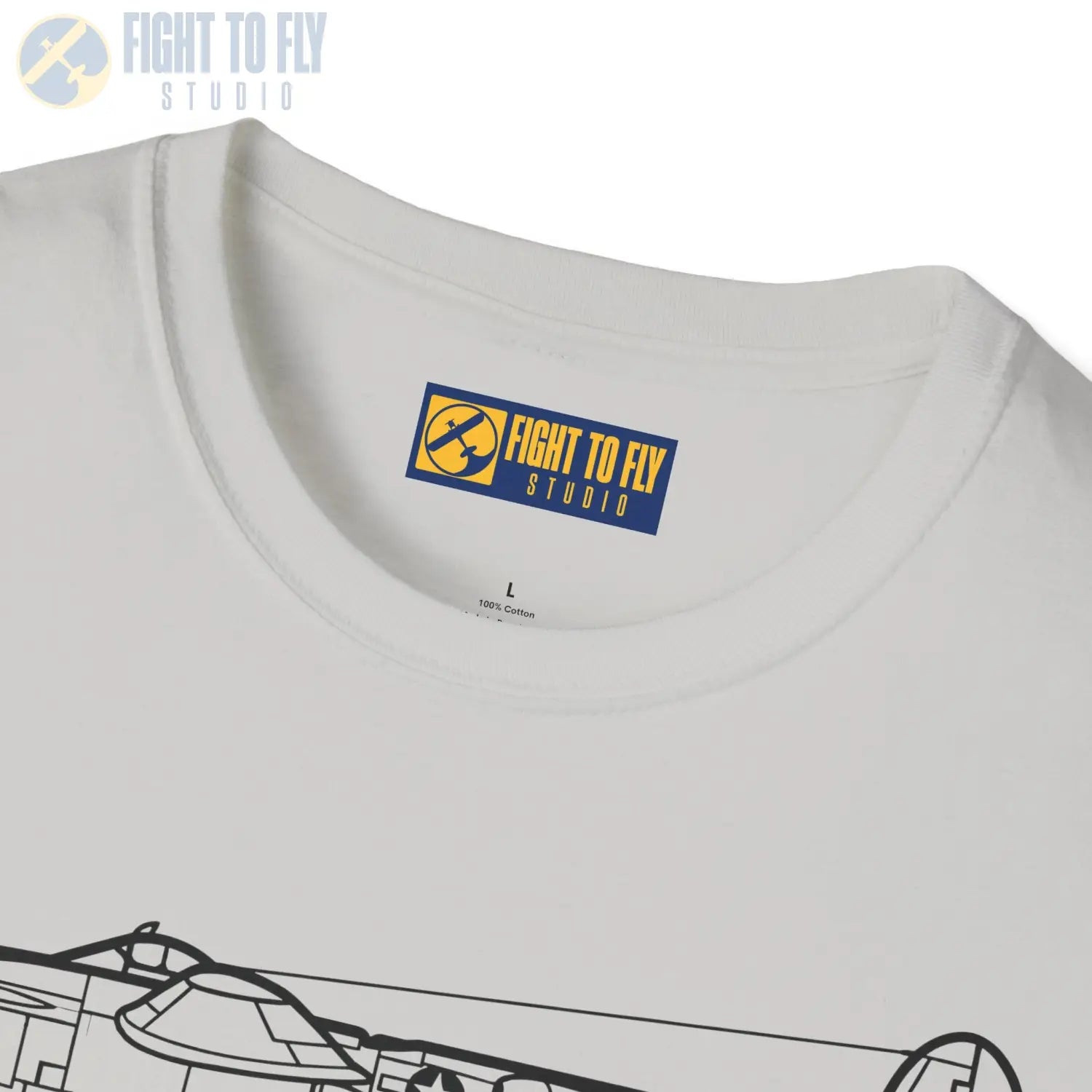 P-38L Lightning Side View T-Shirt - Pilot gifts - WWII warbird t-shirt