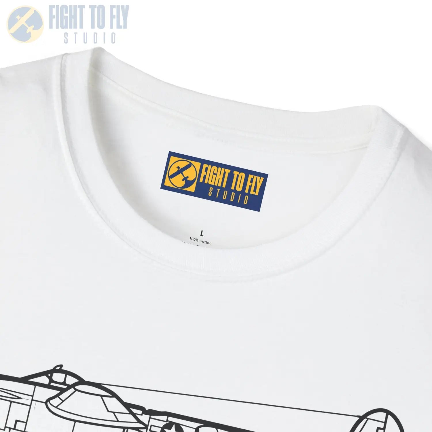 P-38L Lightning Side View T-Shirt - Pilot gifts - WWII warbird t-shirt