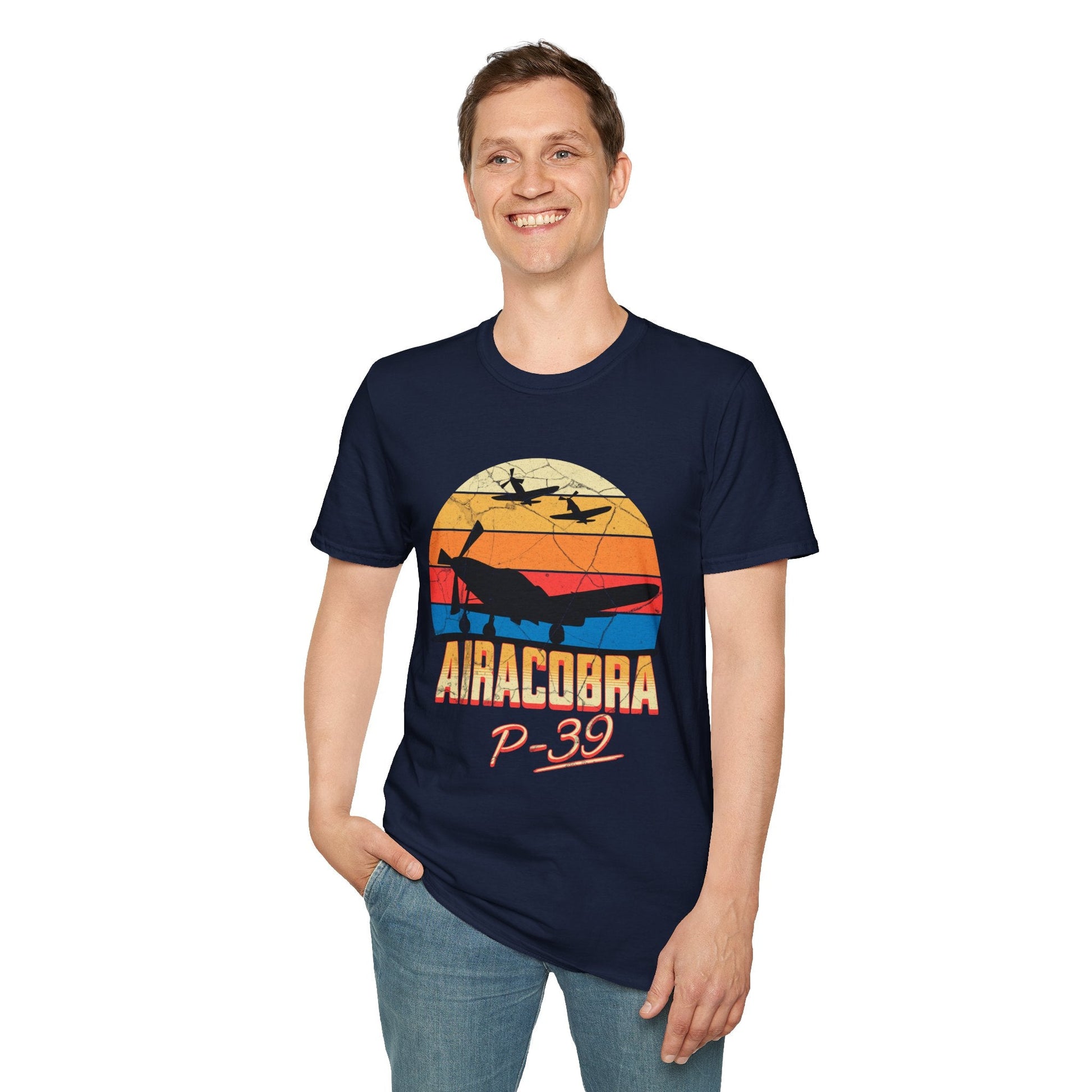 P-39 Airacobra Premium T-Shirt – WWII Fighter Full Graphic Aviation Tee - Pilot gifts - warbird t-shirt